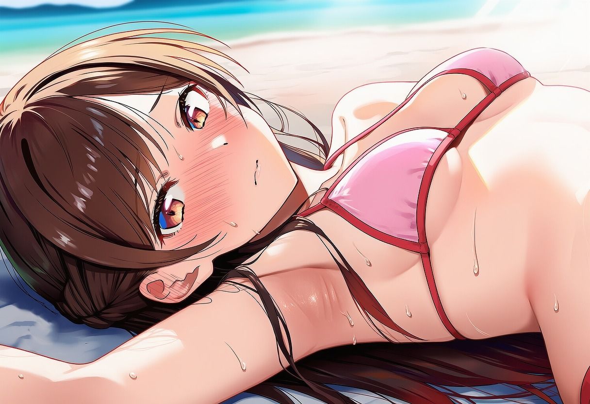 レンタル彼女と個室トイレで水着えっち - サンプル画像 1