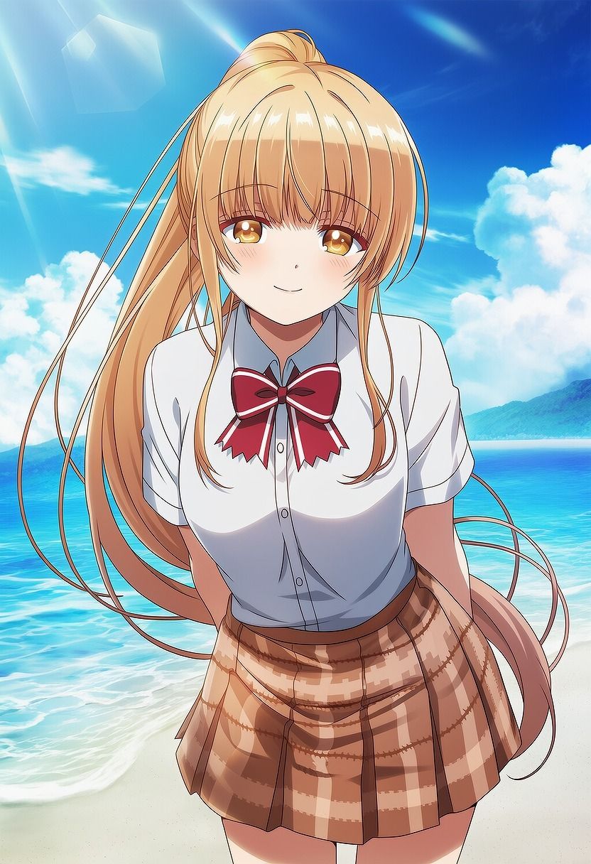 天使なお隣様の夏服ポニーテール - サンプル画像 1
