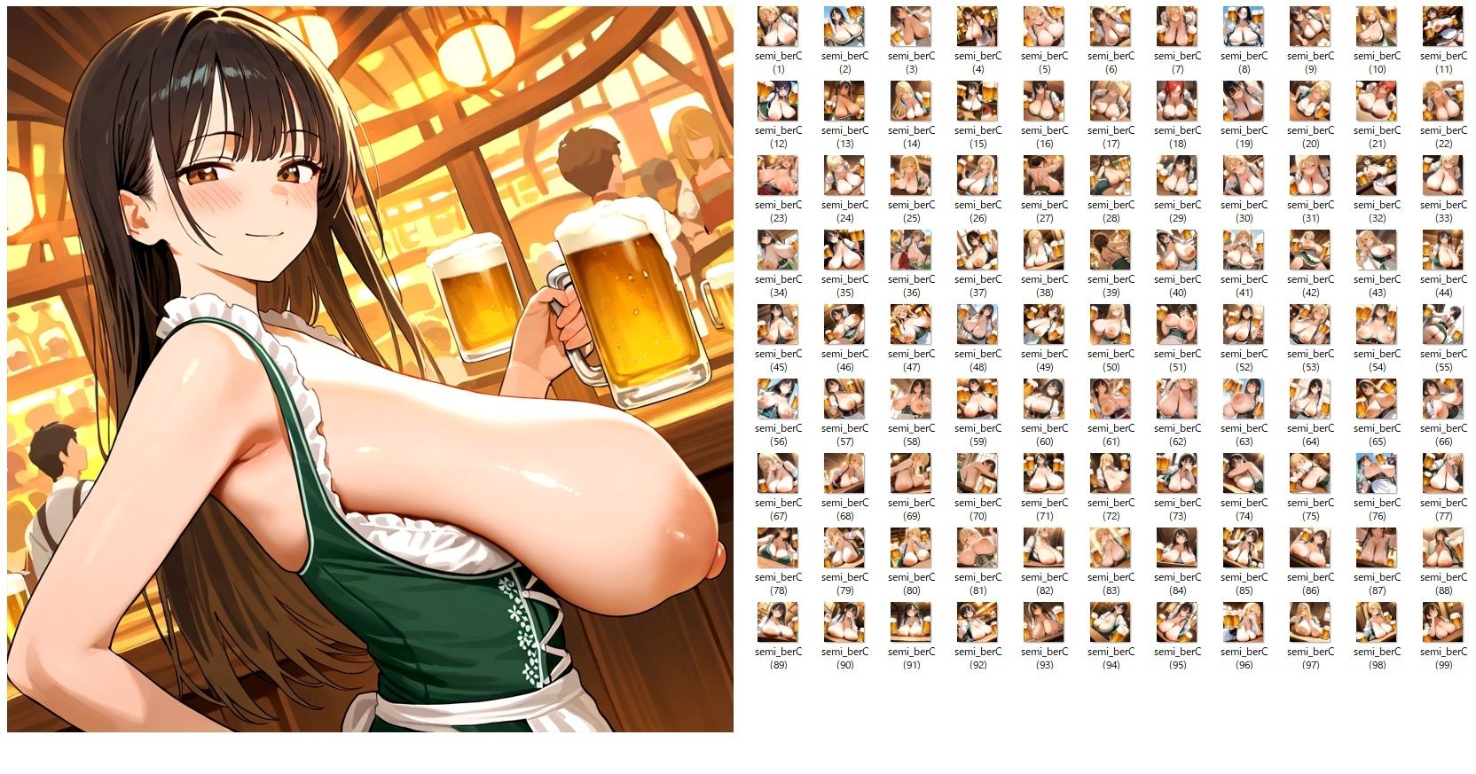 【在庫整理品】女の子がおっぱいを放り出してビール祭りを楽しむだけのCG集3/3コ目 - サンプル画像 1