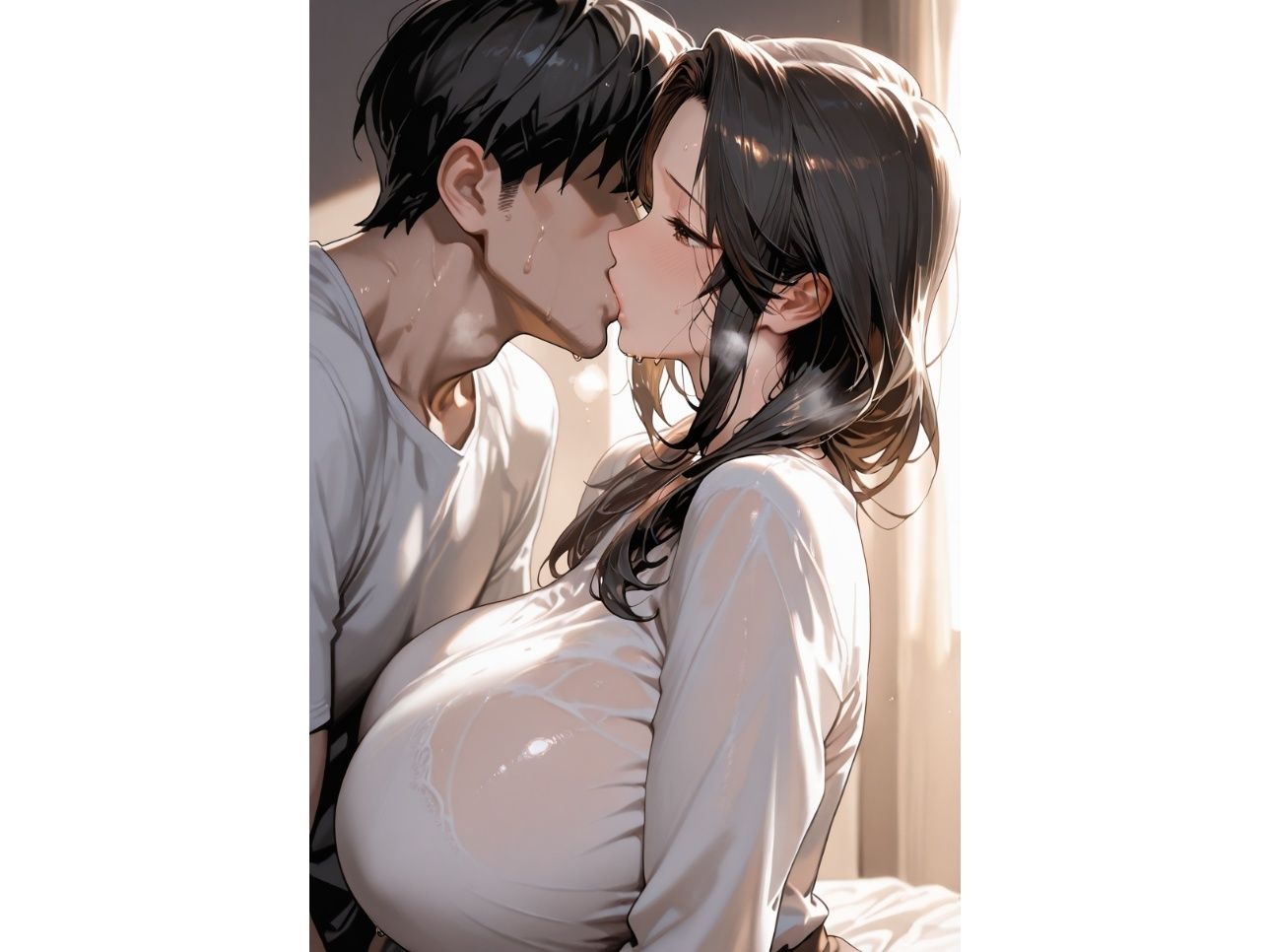 汗だくSEXで堕ちる友達の爆乳母さん - サンプル画像 3
