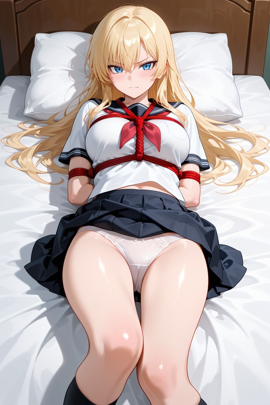 金髪ギャル緊縛快楽堕ち - サンプル画像 1