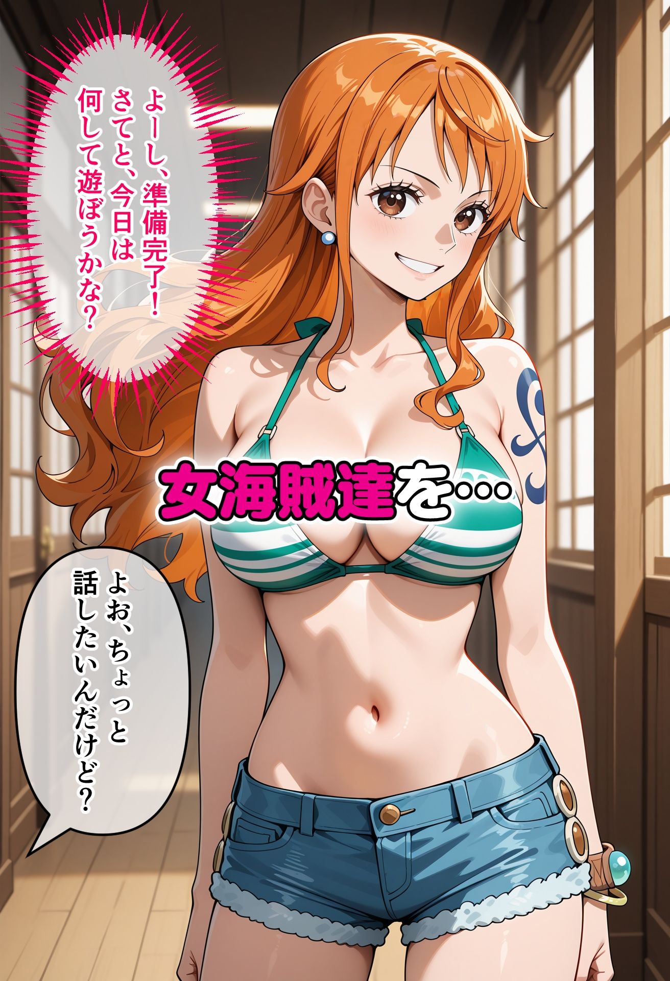 女海賊達を催〇アプリで寝取って孕ませてみた - サンプル画像 1