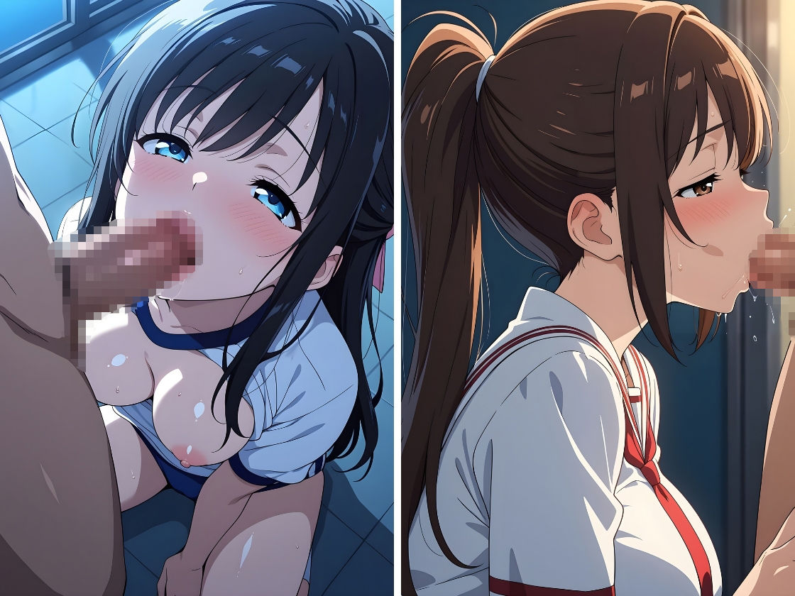 マジでエロすぎるJKガールズの性事情 〜フェラ大好き娘が大集合編〜 - サンプル画像 2