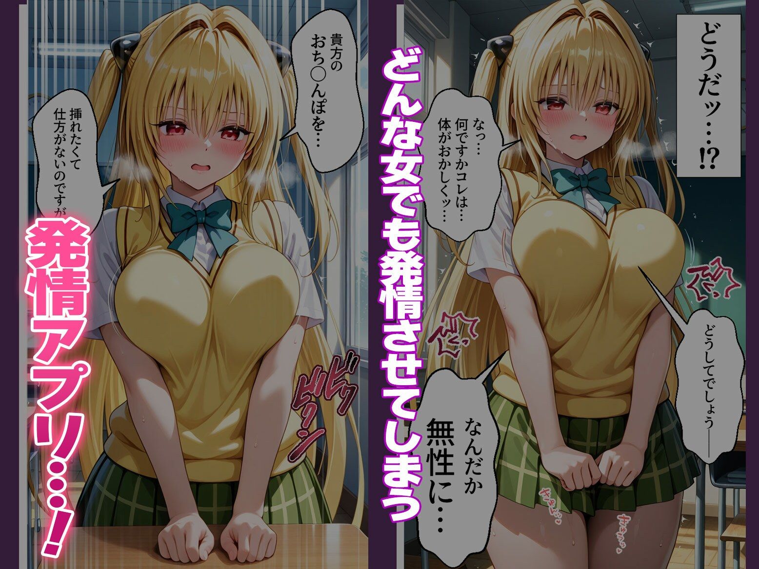 〜チートすぎる発情アプリ〜効果絶大絶頂教室 金色の〇ミ編 Vol.2 - サンプル画像 2