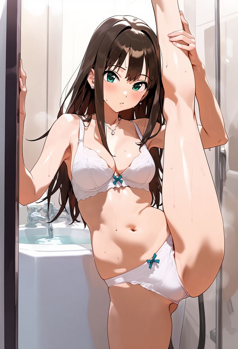 大きなおしりが魅力のアイドル!渋〇凛ちゃんのお風呂でお着がえ!(291枚) - サンプル画像 4