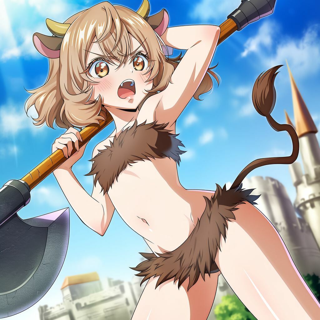 頭を撫でるとどんどん成長するミノタウロスに懐かれる_出会い編 - サンプル画像 1