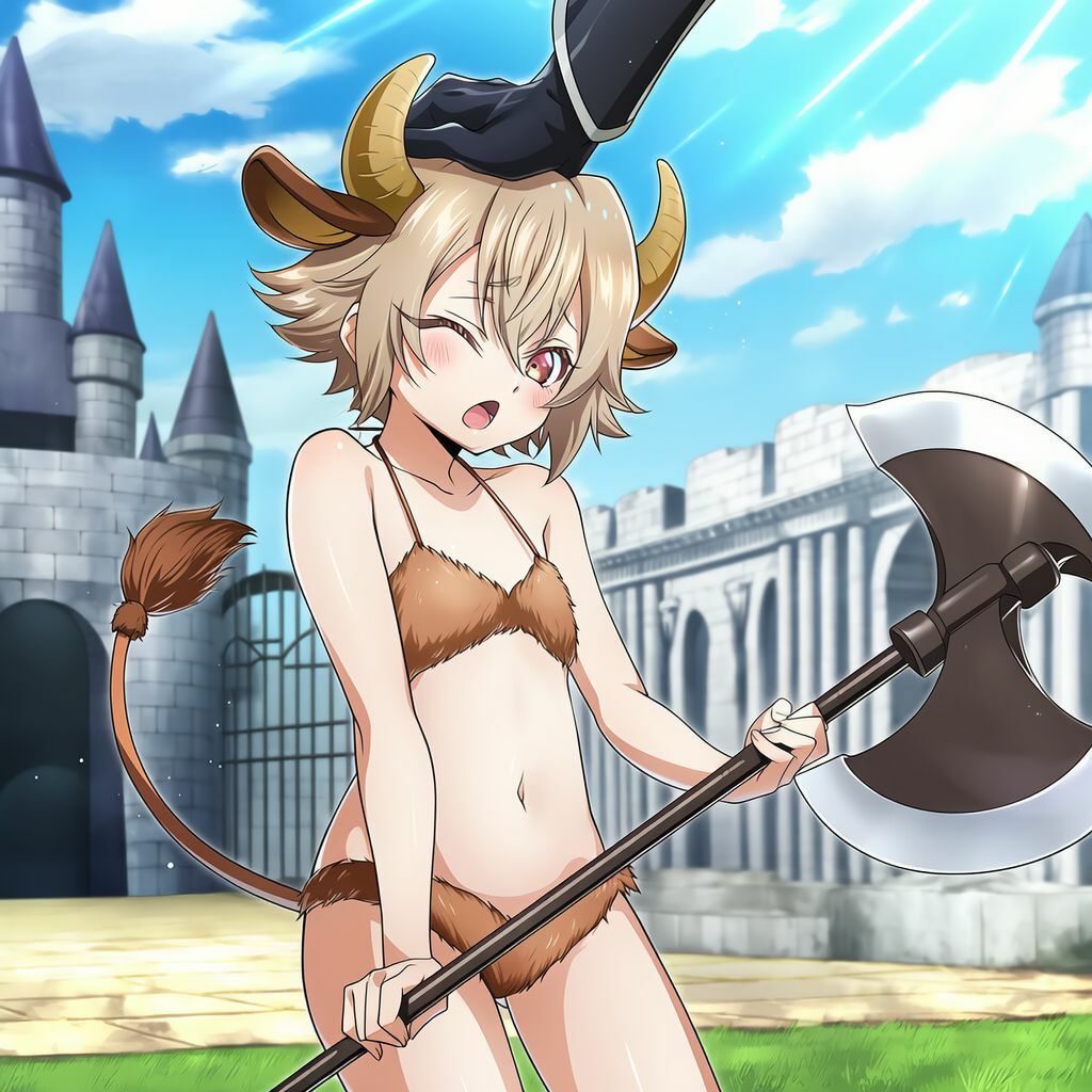 頭を撫でるとどんどん成長するミノタウロスに懐かれる_出会い編 - サンプル画像 2