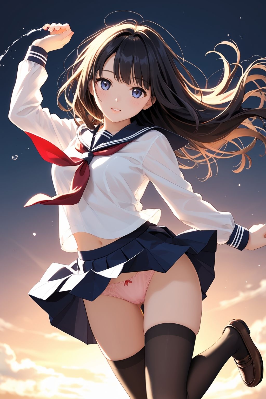 【ラッキーパンチラ】パンツが見えていることに気づいていない女の子たち - サンプル画像 6
