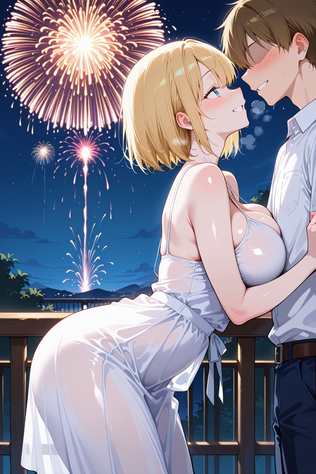 巨乳でハーフな彼女にヌかれたい - サンプル画像 1
