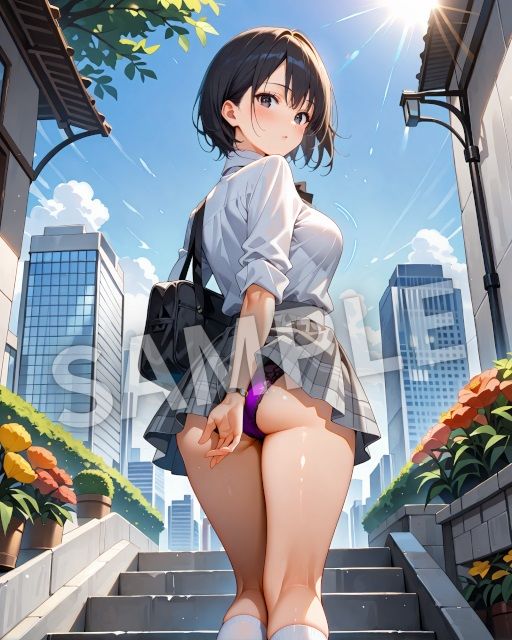 New階段パンチラ集 - サンプル画像 1