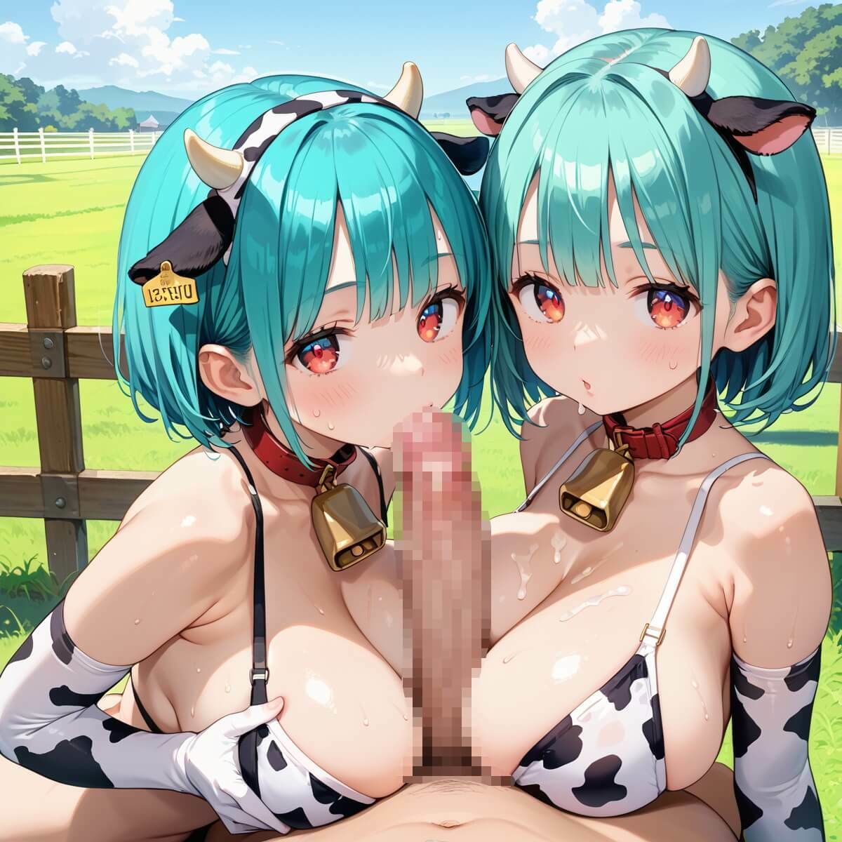 爆乳牛娘の正しい飼育方法〜エサだけじゃなく、私たちはミルクも必要なんです!〜5【厳選CG200枚収録】 - サンプル画像 4