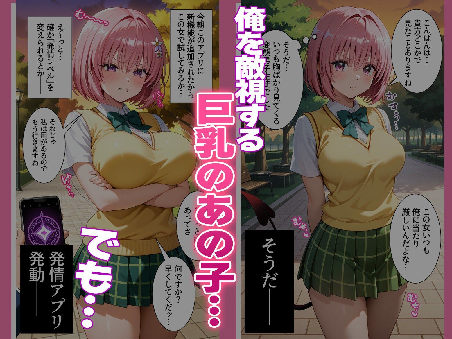 〜チートすぎる発情アプリ〜新機能効果絶大絶頂公園 モ〇編 Vol.4 - サンプル画像 1