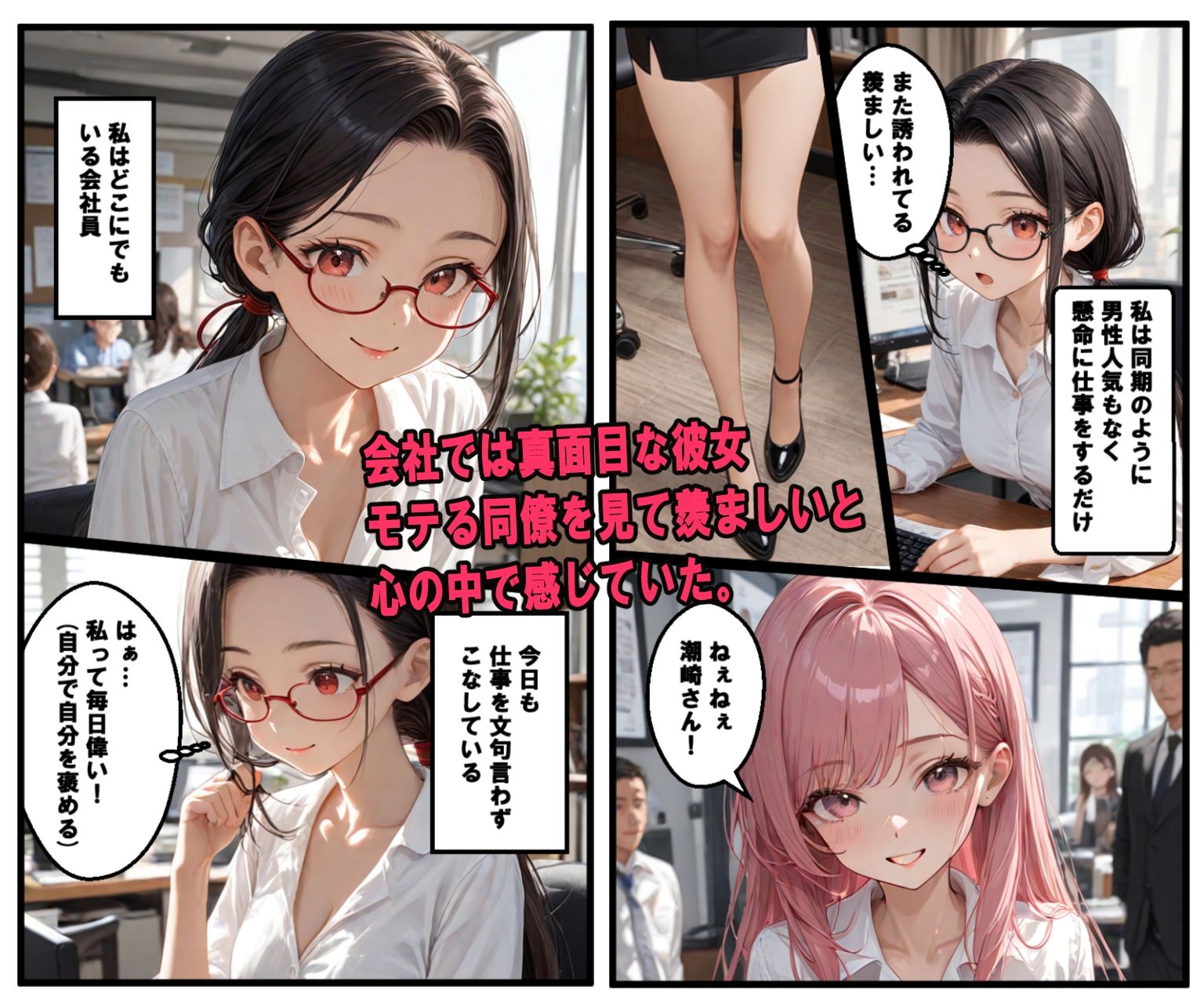 地味系OL エッチな生放送 - サンプル画像 1