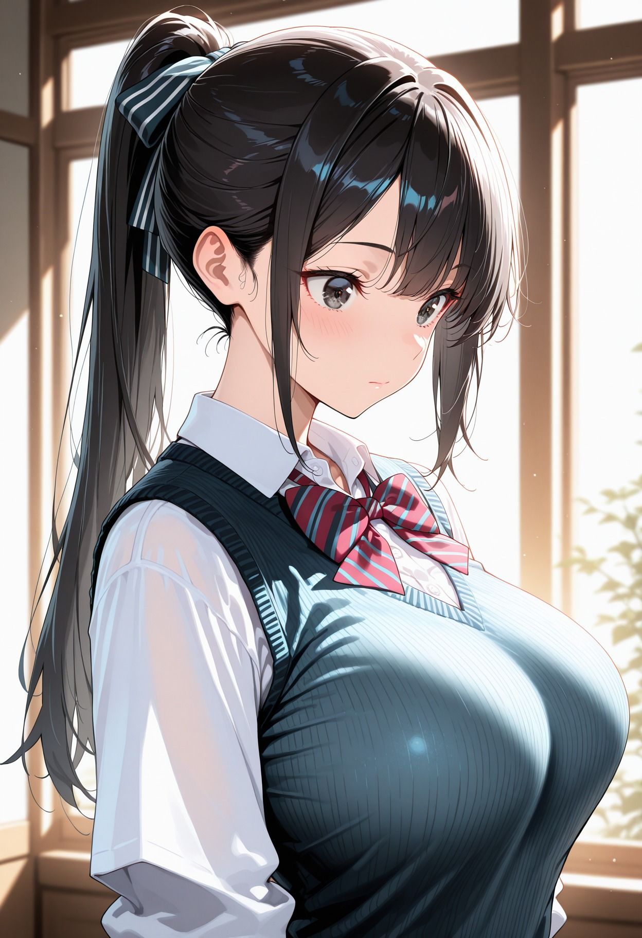爆乳女子 義父に脅され強●セックス 女子校生を肉便器化 - サンプル画像 1