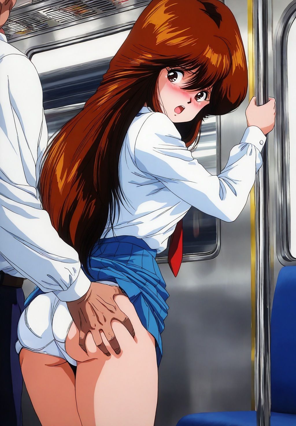 通学電車で痴●セックスで処女喪失 河合伊●菜 - サンプル画像 6