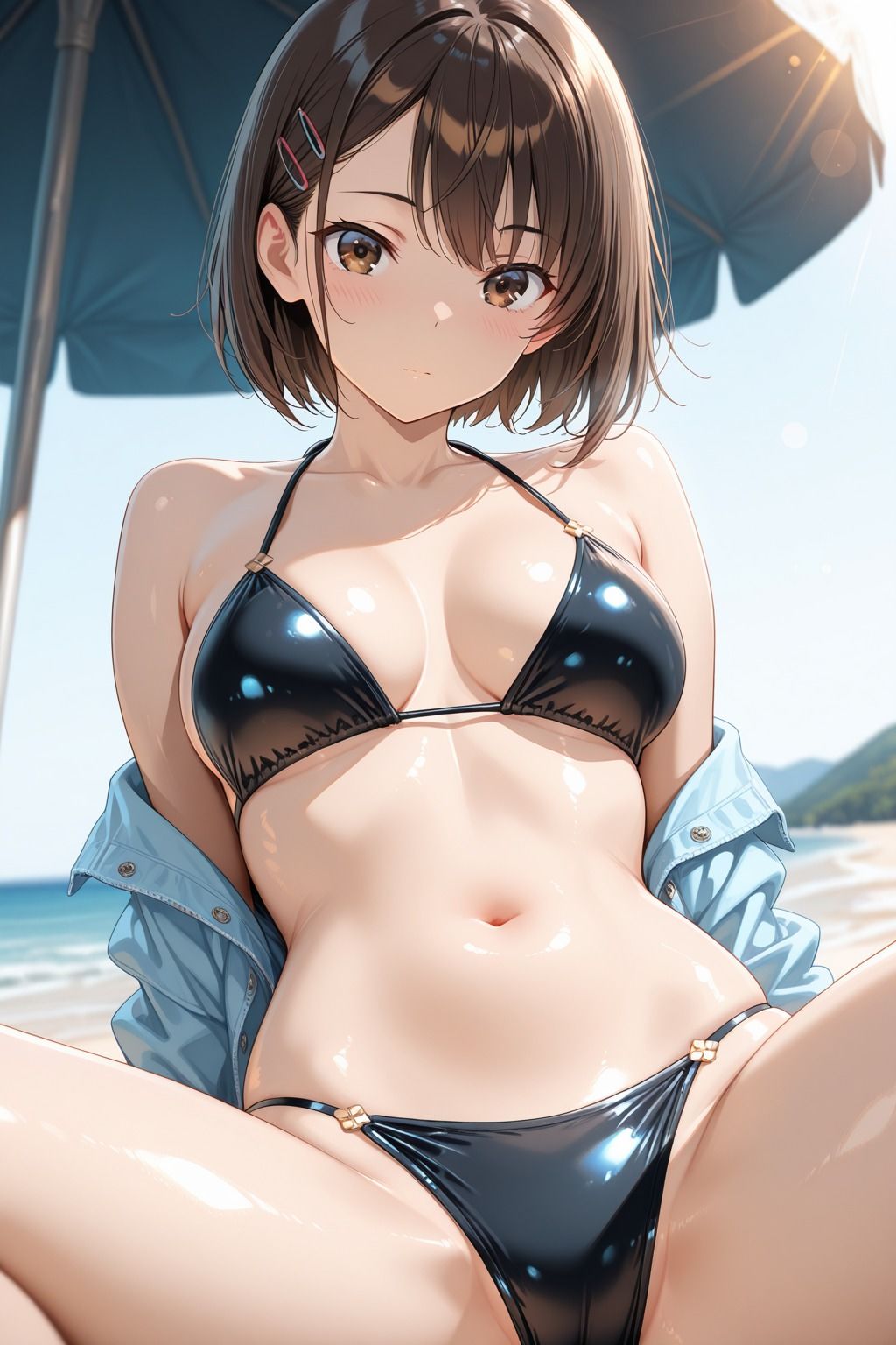 ヤリ放題水着女子校生 3P・拘束・種付けetc… - サンプル画像 1
