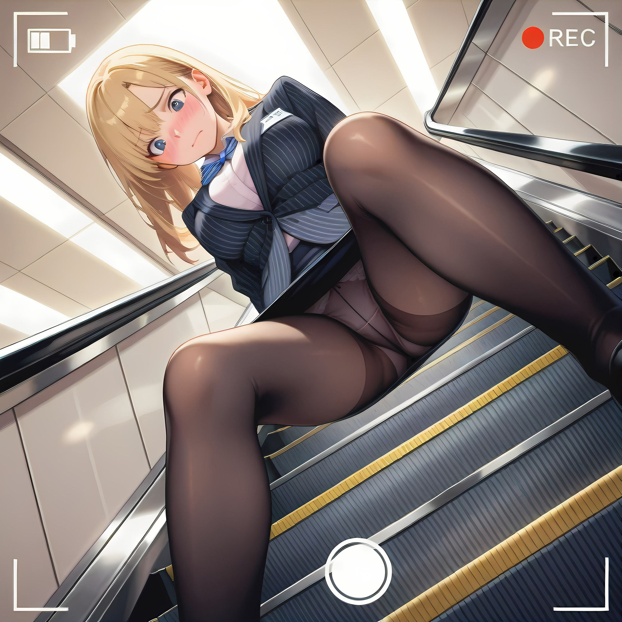 AIイラスト OL(オフィスレディ)フェティシズム『階段』と『エスカレーター』 - サンプル画像 8