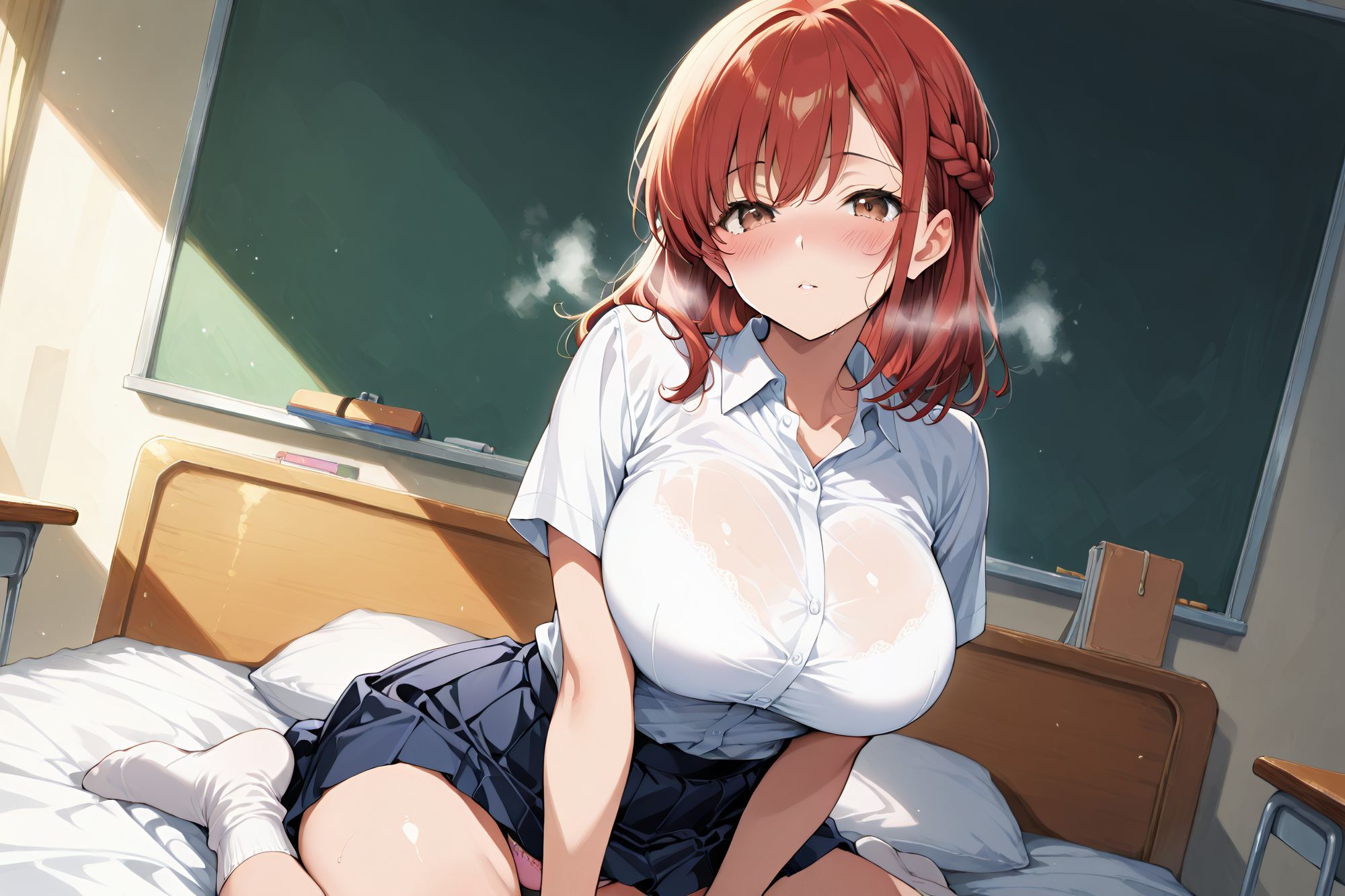 人気者の爆乳ギャルはいつでもヤらせてくれる都合の良い彼女 - サンプル画像 1