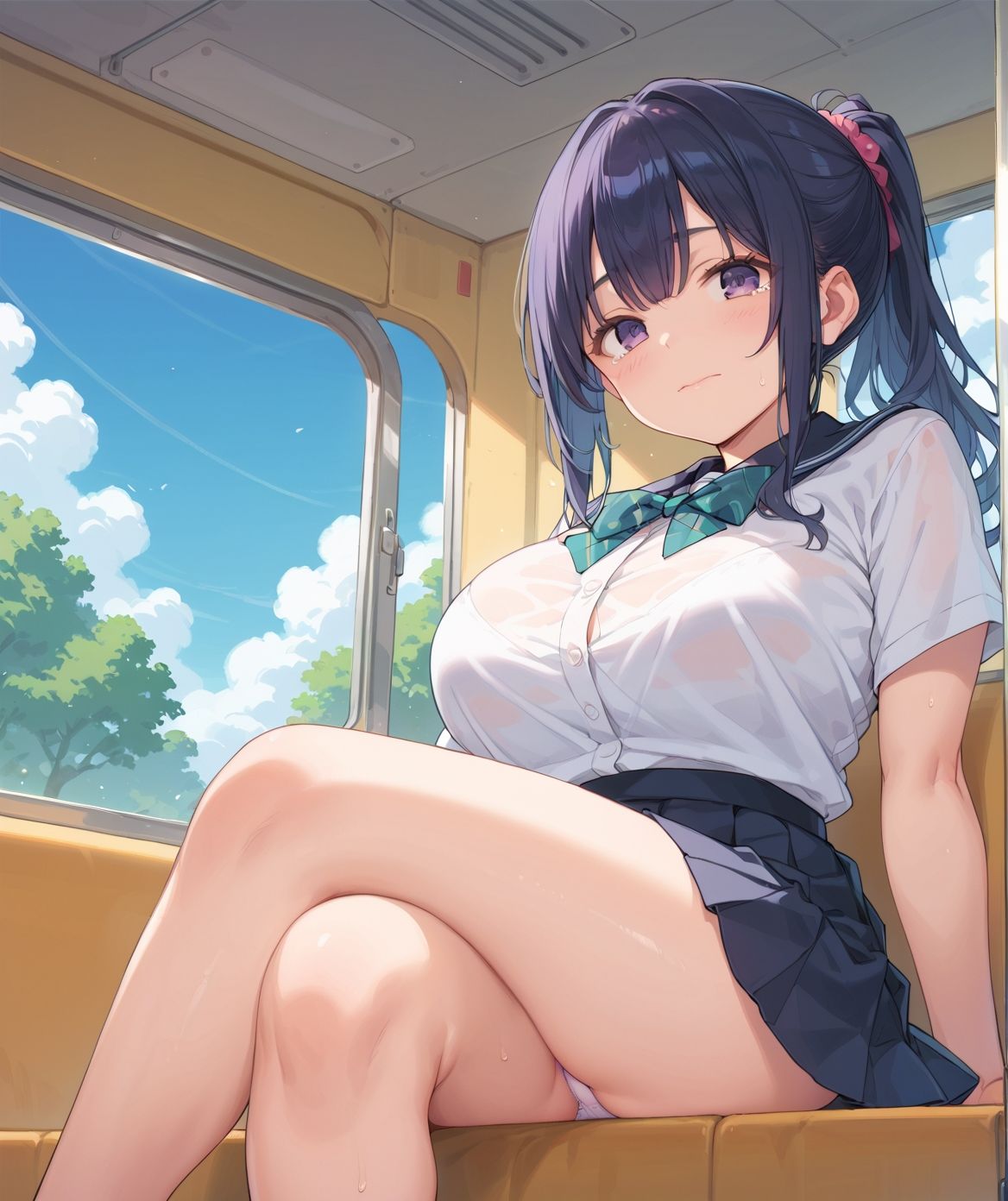 通学中のあの娘は、制服の下の誘惑を見せつけてくる01 - サンプル画像 3