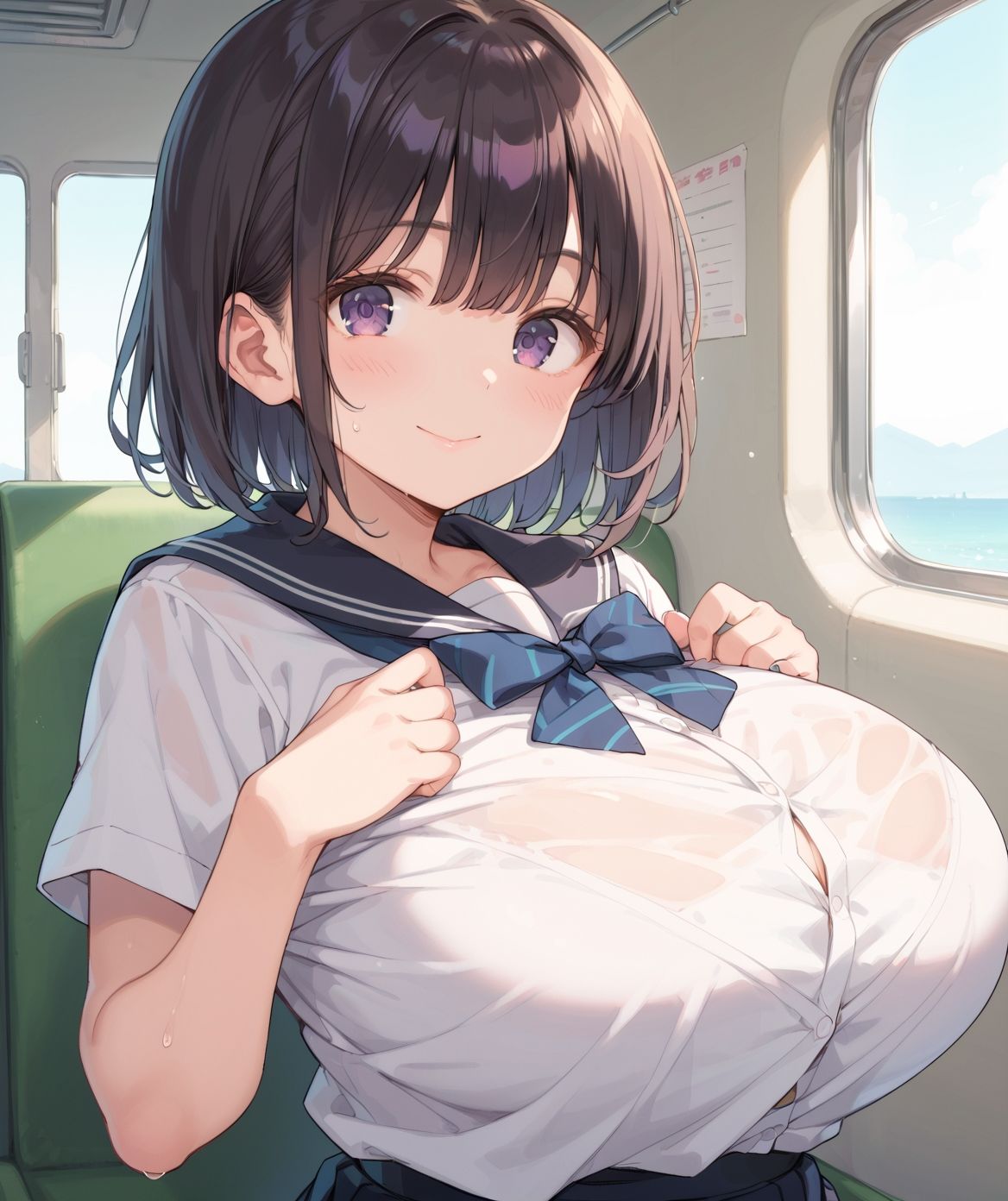 通学中のあの娘は、制服の下の誘惑を見せつけてくる03 - サンプル画像 3
