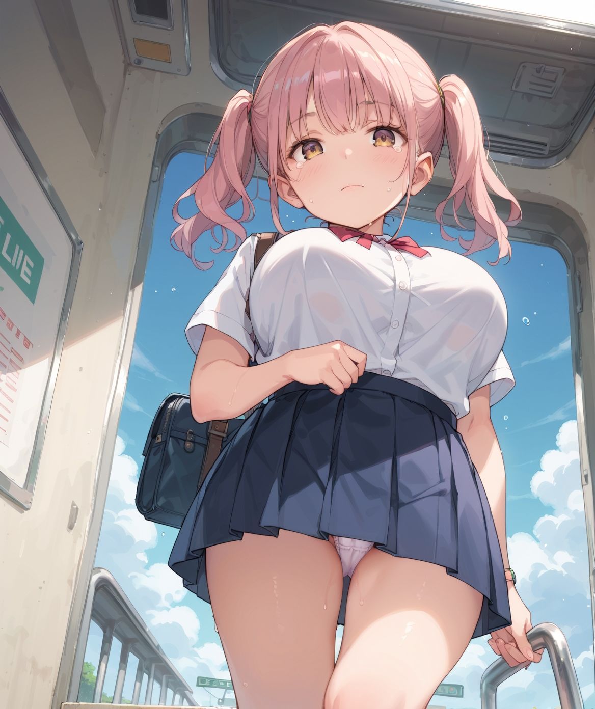 通学中のあの娘は、制服の下の誘惑を見せつけてくる04 - サンプル画像 3