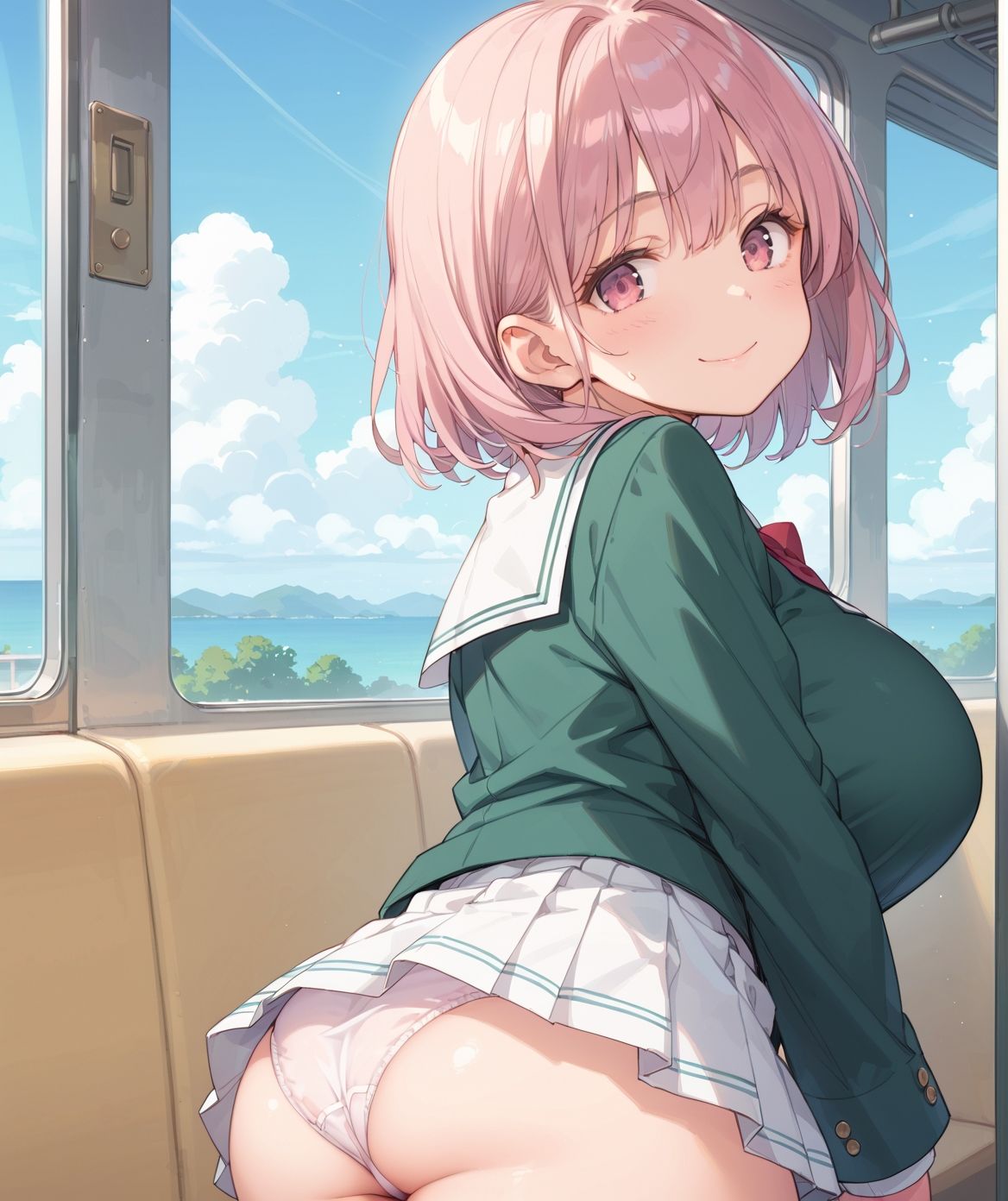 通学中のあの娘は、制服の下の誘惑を見せつけてくる08 - サンプル画像 1