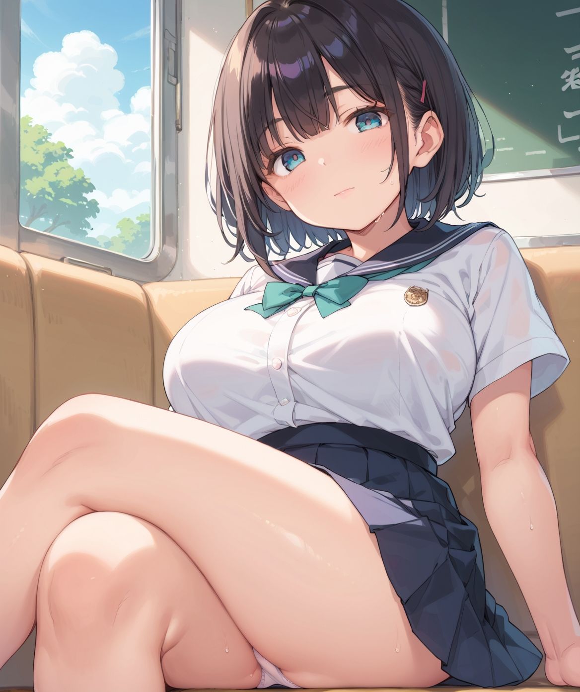 通学中のあの娘は、制服の下の誘惑を見せつけてくる09 - サンプル画像 5