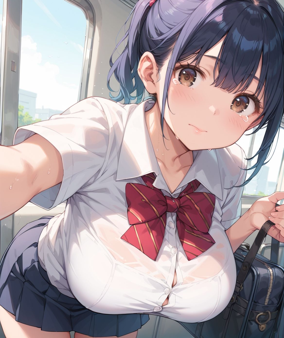 通学中のあの娘は、制服の下の誘惑を見せつけてくる12 - サンプル画像 1