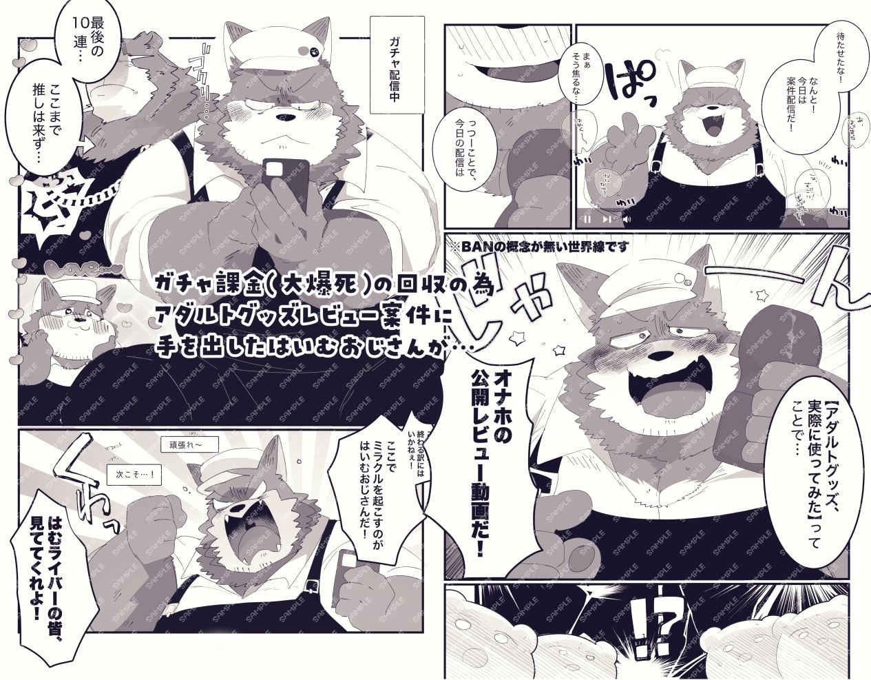 はいむおじさんがオナホレビュー生配信で公開オナニーする本 - サンプル画像 2