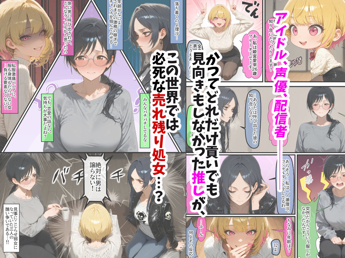 貞操逆転世界では元推し達が処女をこじらせてチン媚びしてくる - サンプル画像 4