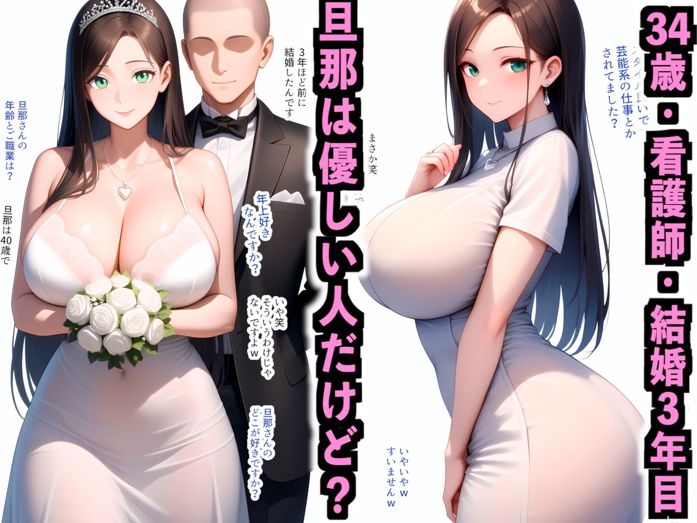 美人妻に街頭インタビューしたらエロい話題にノリノリになったのでデカチン見せて寝とった話 - サンプル画像 2