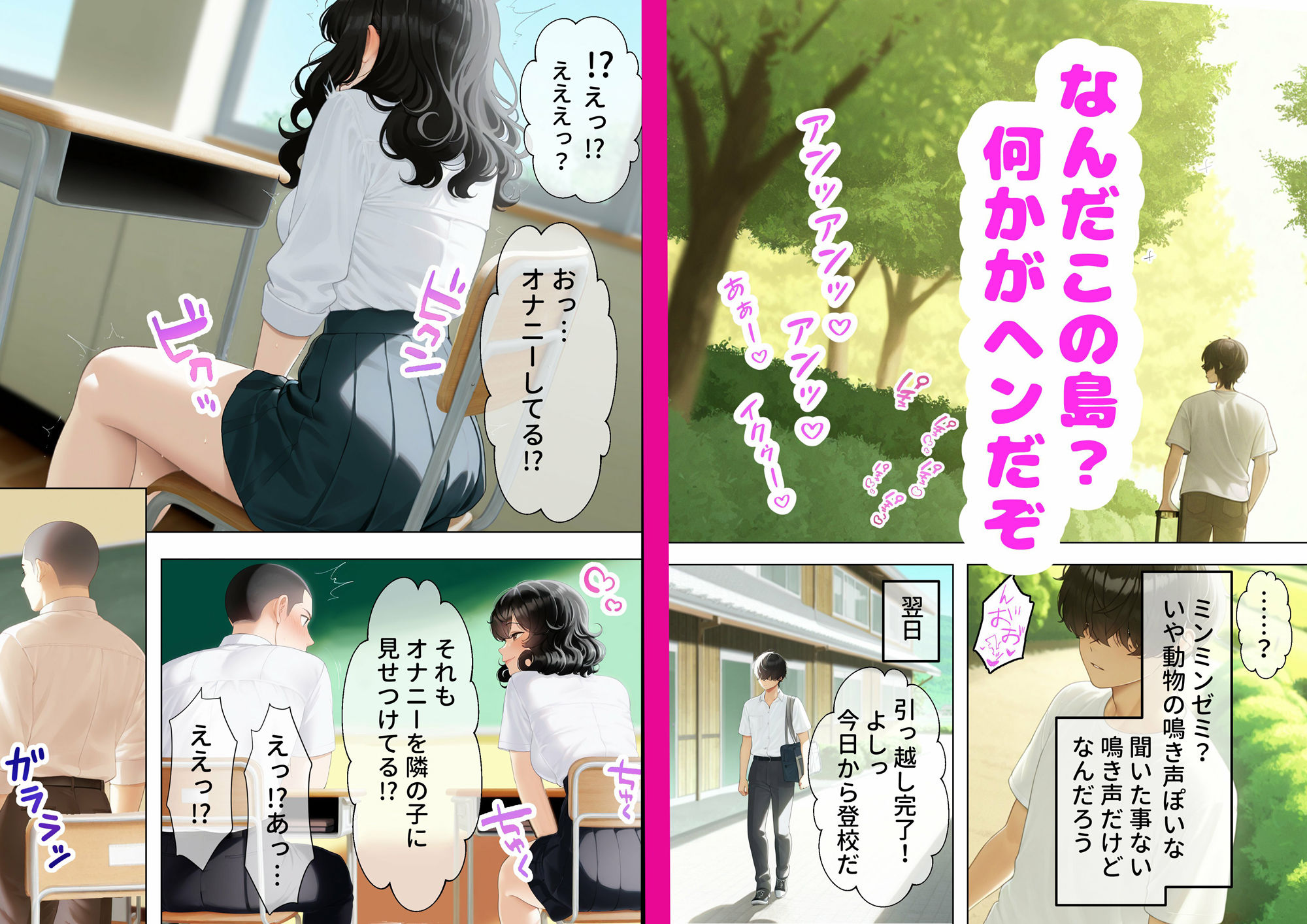 子宝島の性乱学園に転入したら女生徒に好かれちゃってSEX三昧 - サンプル画像 2