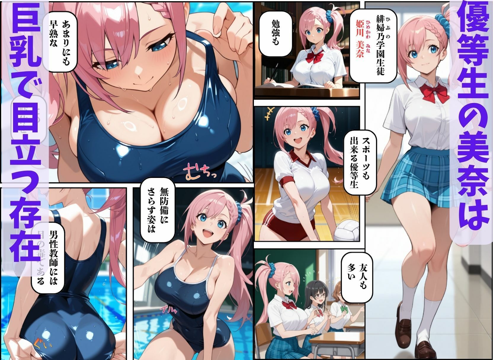 催●教室 〜巨乳JK洗脳催●〜 - サンプル画像 1