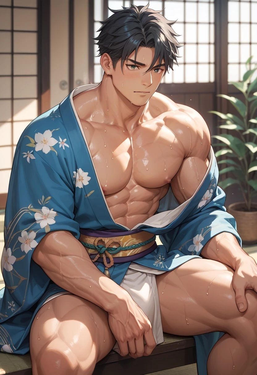挿絵つきBL短編集「今日も汗まみれのガチムチ男子が蒸し蒸し筋肉を見せつけてくれて夜のおかずに困りません」 - サンプル画像 5