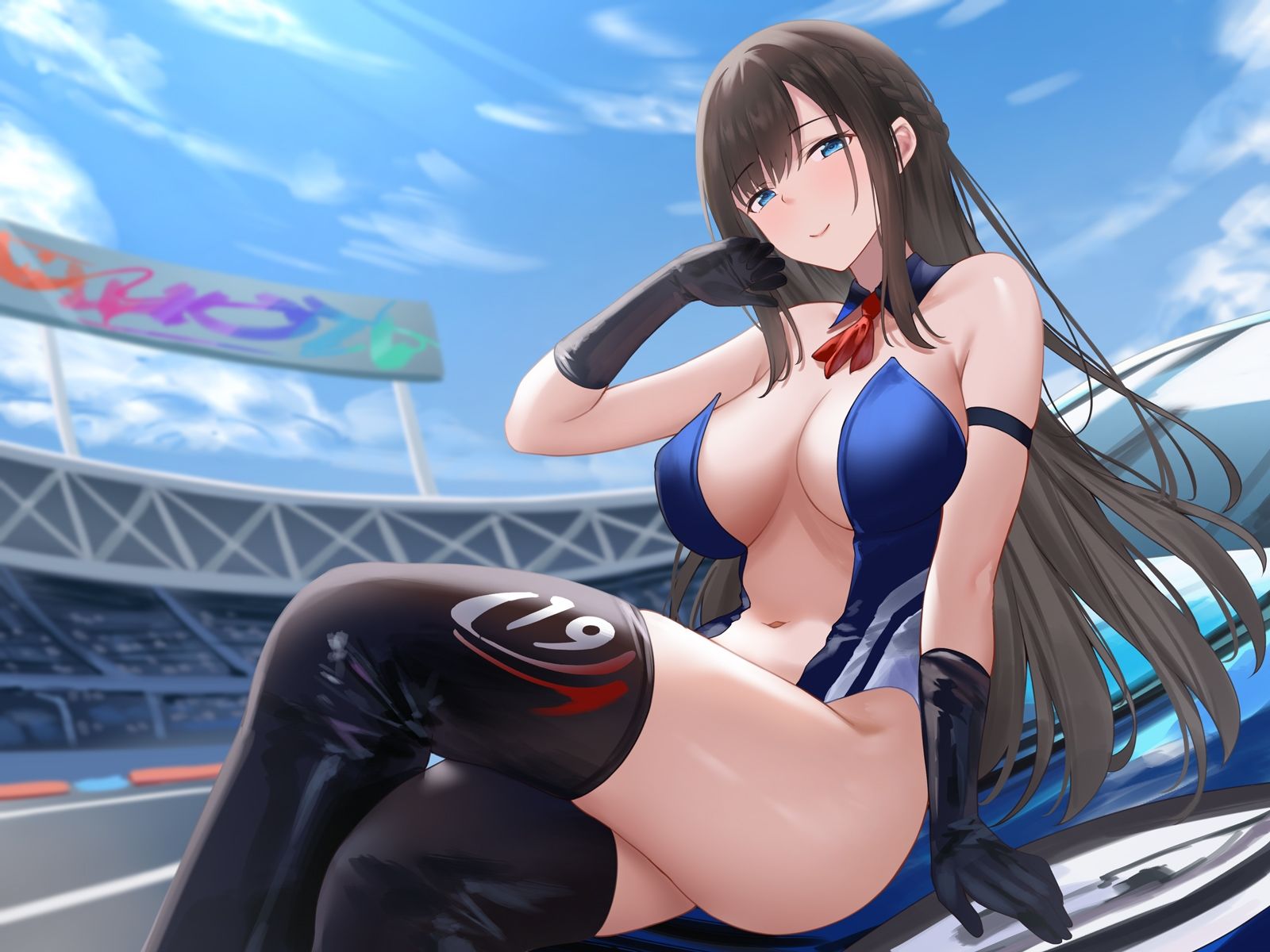 清楚系レースクイーンの1着ご褒美なまエッチ〜最速ピストンで連続ロングラン絶頂〜 - サンプル画像 4