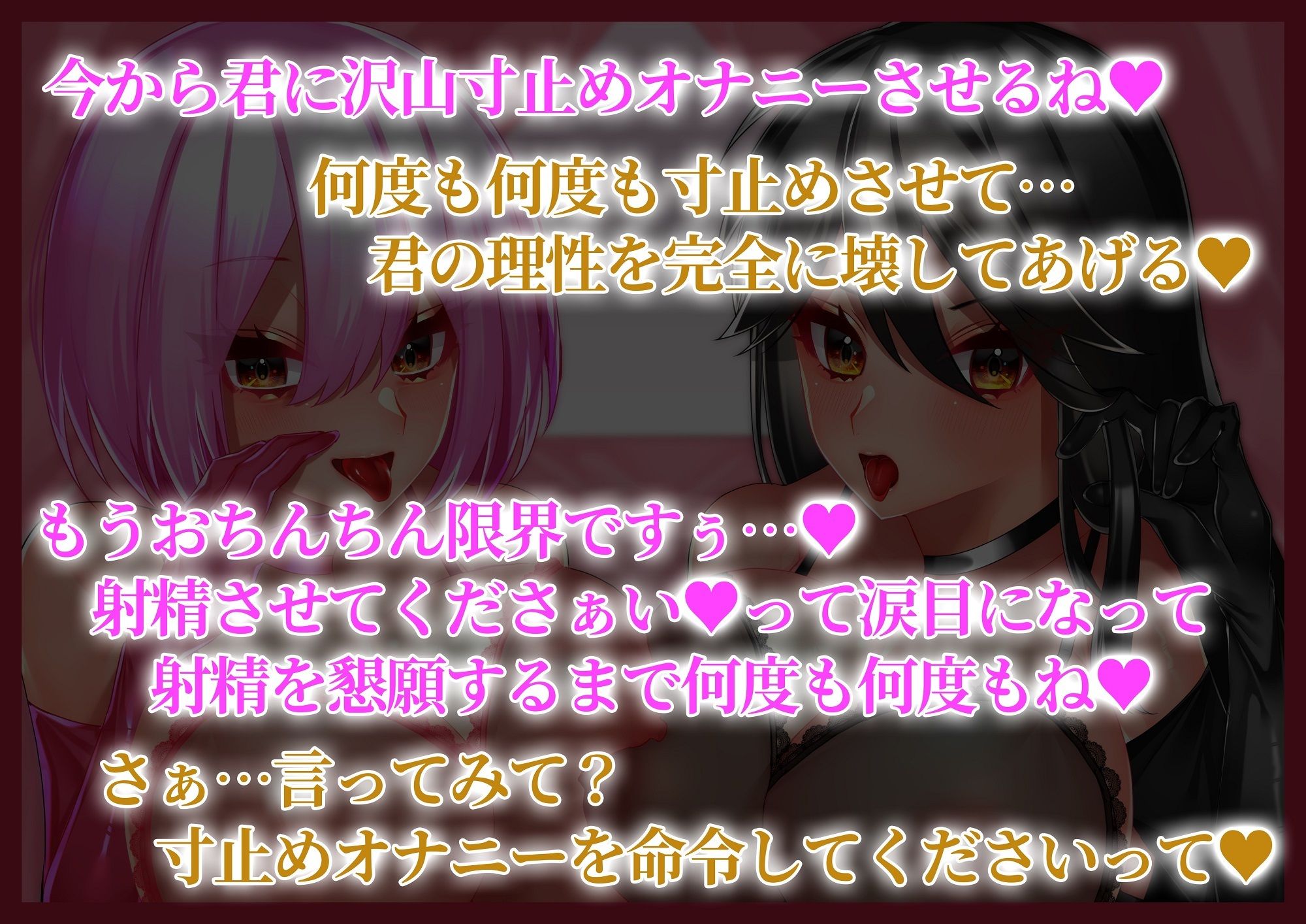 【バイノーラル】あなたの理性を壊す ダブル耳舐め寸止めオナニー音声 - サンプル画像 1