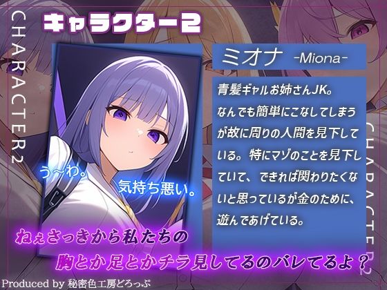ギャルJK3人組による乳首責めとマゾワードシコシコゲーム【オナサポゲーム】 - サンプル画像 5